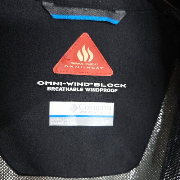 Columbia Omni Wind Block Omni Heat Jacket Mens S Black Windproof Softshell - Picture 8 of 8